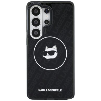 Samsung Galaxy S26 Ultra Karl Lagerfeld IML Repeated Choupette MagSafe dėklas – juodas 2