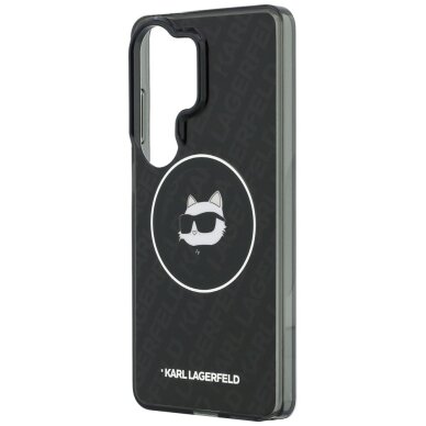 Samsung Galaxy S26 Ultra Karl Lagerfeld IML Repeated Choupette MagSafe dėklas – juodas 5