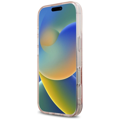 Karl Lagerfeld IML Rhinestones Karl Head Dėklas skirtas iPhone 16 Pro Rožinis 4