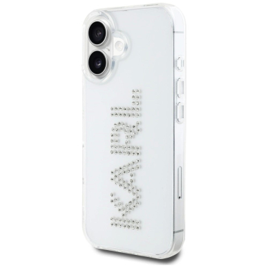 iPhone 16 – Karl Lagerfeld IML Rhinestones Logo dėklas - Skaidrus 1