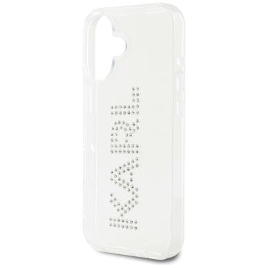 iPhone 16 – Karl Lagerfeld IML Rhinestones Logo dėklas - Skaidrus 5