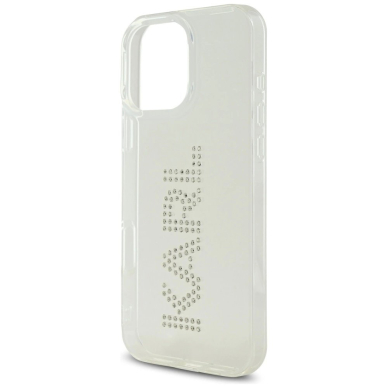 iPhone 16 Pro – Karl Lagerfeld IML Rhinestones Logo dėklas - Skaidrus 5