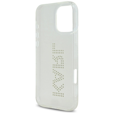 iPhone 16 Pro – Karl Lagerfeld IML Rhinestones Logo dėklas - Skaidrus 6