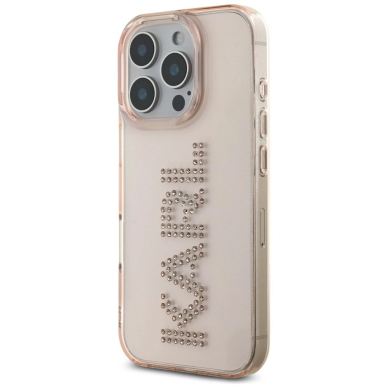 iPhone 16 Pro Max – Karl Lagerfeld IML Rhinestones Logo dėklas - Rožinis 1