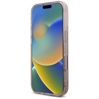 iPhone 16 Pro Max – Karl Lagerfeld IML Rhinestones Logo dėklas - Rožinis 4
