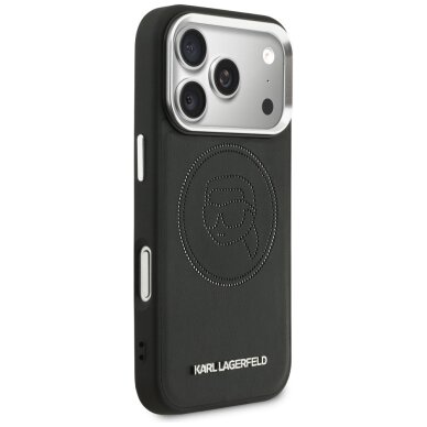 iPhone 17 Pro Karl Lagerfeld K Head Point Logo MagSafe dėklas – juodas 3