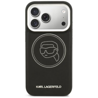 iPhone 17 Pro Max Karl Lagerfeld K Head Point Logo MagSafe dėklas – juodas 2 iPhone 17 Pro Max Karl Lagerfeld K Head Point Logo MagSafe dėklas – juodas 2