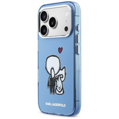 iPhone 17 Pro Karl Lagerfeld Karl & Choupette Back MagSafe dėklas – mėlynas 1