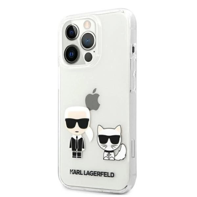 Karl Lagerfeld Karl & Choupette Dėklas skirtas iPhone 13 Pro Max 6.7&quot; - Permatomas 1
