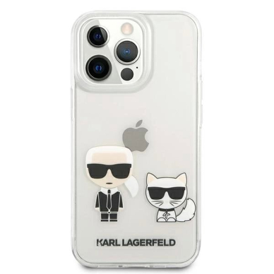 Karl Lagerfeld Karl & Choupette Dėklas skirtas iPhone 13 Pro Max 6.7&quot; - Permatomas 2