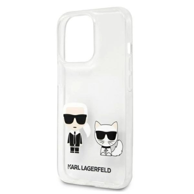 Karl Lagerfeld Karl & Choupette Dėklas skirtas iPhone 13 Pro Max 6.7&quot; - Permatomas 5