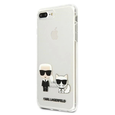 iPhone 7 / 8 Plus – Karl Lagerfeld Karl & Choupette dėklas - Permatomas 1