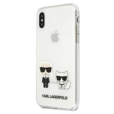 Karl Lagerfeld Karl & Choupette iPhone X / Xs Dėklas - Permatomas 1