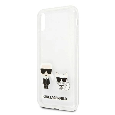 Karl Lagerfeld Karl & Choupette iPhone X / Xs Dėklas - Permatomas 5