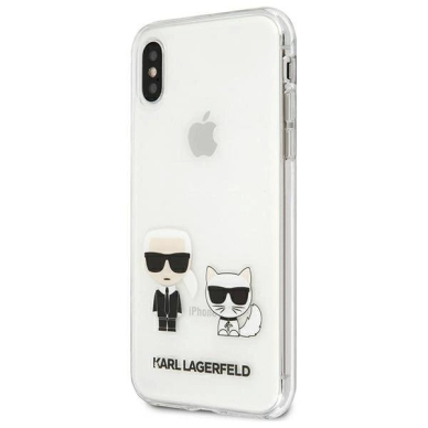 Karl Lagerfeld Karl & Choupette iPhone Xs Max Dėklas - Permatomas 1