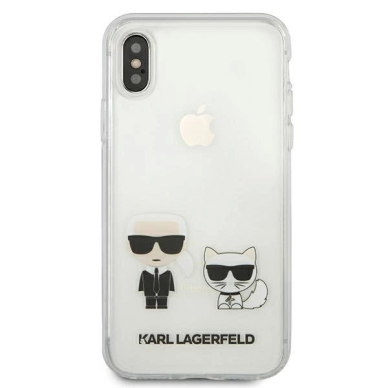 Karl Lagerfeld Karl & Choupette iPhone Xs Max Dėklas - Permatomas 2