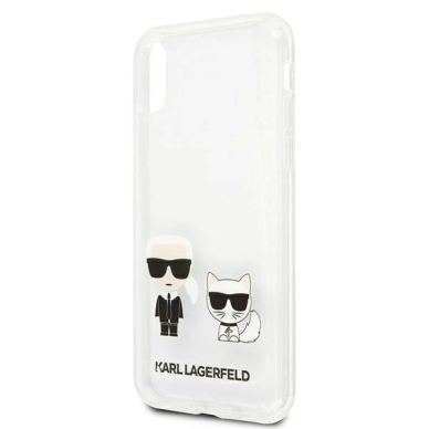 Karl Lagerfeld Karl & Choupette iPhone Xs Max Dėklas - Permatomas 5