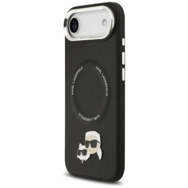 iPhone Air Karl Lagerfeld Karl & Choupette Pins MagSafe dėklas – juodas 1
