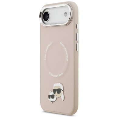 iPhone Air Karl Lagerfeld Karl & Choupette Pins MagSafe dėklas – rožinis 1