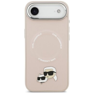 iPhone Air Karl Lagerfeld Karl & Choupette Pins MagSafe dėklas – rožinis 2