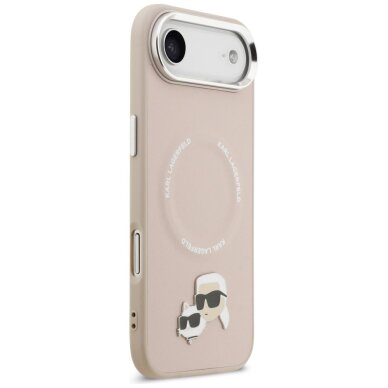 iPhone Air Karl Lagerfeld Karl & Choupette Pins MagSafe dėklas – rožinis 3
