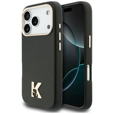 iPhone 17 Pro Karl Lagerfeld Karl Head Logo MagSafe dėklas – juodas