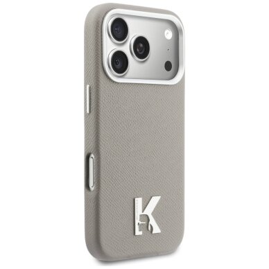 iPhone 17 Pro Karl Lagerfeld Karl Head Logo MagSafe dėklas – pilkas 3