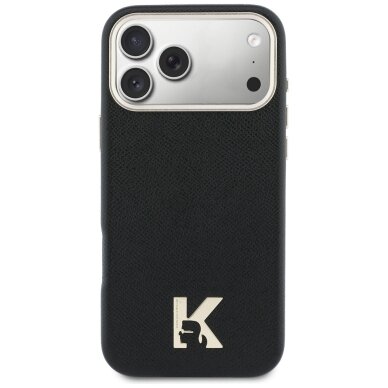 iPhone 17 Pro Max Karl Lagerfeld Karl Head Logo MagSafe dėklas – juodas 2