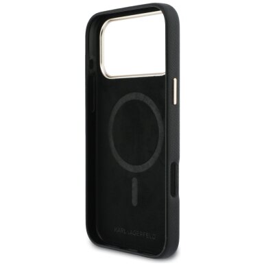 iPhone 17 Pro Max Karl Lagerfeld Karl Head Logo MagSafe dėklas – juodas 6