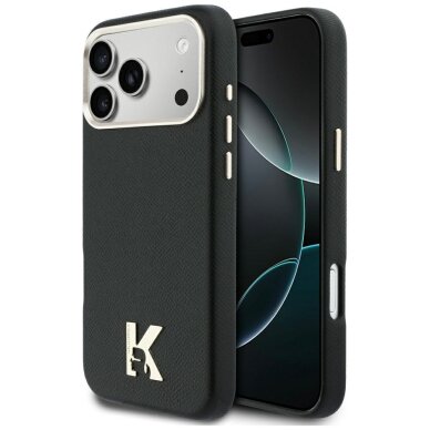 iPhone 17 Pro Max Karl Lagerfeld Karl Head Logo MagSafe dėklas – juodas
