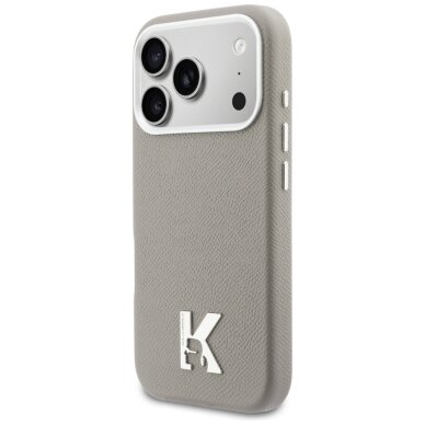 iPhone 17 Pro Max Karl Lagerfeld Karl Head Logo MagSafe dėklas – pilkas 1