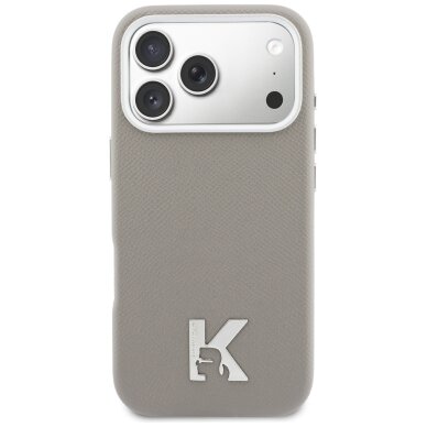 iPhone 17 Pro Max Karl Lagerfeld Karl Head Logo MagSafe dėklas – pilkas 2 iPhone 17 Pro Max Karl Lagerfeld Karl Head Logo MagSafe dėklas – pilkas 2