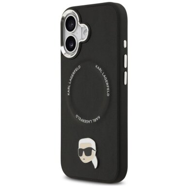 iPhone 17 Karl Lagerfeld Karl Pin MagSafe dėklas – juodas 1