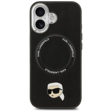 iPhone 17 Karl Lagerfeld Karl Pin MagSafe dėklas – juodas 2