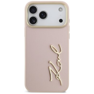 iPhone 17 Pro Max Karl Lagerfeld Karl Script Logo dėklas – rožinis 2 iPhone 17 Pro Max Karl Lagerfeld Karl Script Logo dėklas – rožinis 2