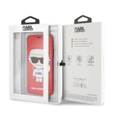 Karl Lagerfeld Karl Space Cosmonaut iPhone X/XS Dėklas - Raudonas 5