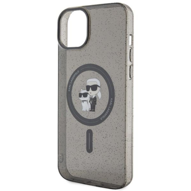 Karl Lagerfeld Karl&Choupette Glitter MagSafe case for iPhone 15 - black 5 Karl Lagerfeld Karl&Choupette Glitter MagSafe case for iPhone 15 - black 5