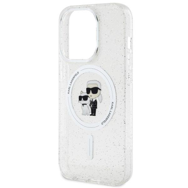 Karl Lagerfeld Karl&Choupette Glitter MagSafe case for iPhone 15 Pro - transparent 5 Karl Lagerfeld Karl&Choupette Glitter MagSafe case for iPhone 15 Pro - transparent 5
