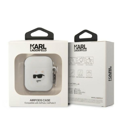 Dėklas Karl Lagerfeld KLA2RUNCHH AirPods 1/2 Baltas 2 Dėklas Karl Lagerfeld KLA2RUNCHH AirPods 1/2 Baltas 2