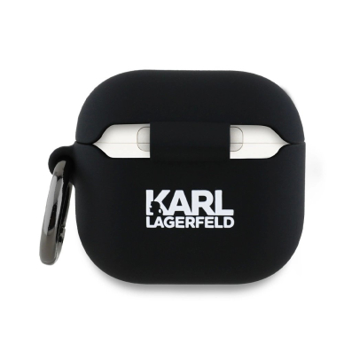 Karl Lagerfeld KLA4RUNKCHK AirPods 4 cover Juodas/Juodas Silikoninis Karl&Chaupette Head 3D 1 Karl Lagerfeld KLA4RUNKCHK AirPods 4 cover Juodas/Juodas Silikoninis Karl&Chaupette Head 3D 1