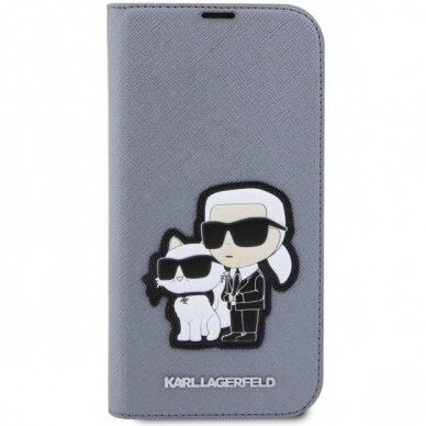 Dėklas Karl Lagerfeld Choupette KLBKP14XSANKCPG iPhone 14 Pro Max Sidabrinis 2