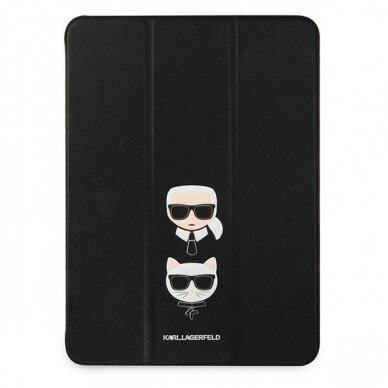 Originalus atverčiamas Karl Lagerfeld dėklas KLFC11OKCK iPad 11 Pro 2021 Saffiano Karl Choupette
