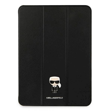 Karl Lagerfeld KLFC12OKMK iPad 12.9" Pro 2021 Book Cover czarny/black Saffiano Karl Iconic Karl Lagerfeld KLFC12OKMK iPad 12.9" Pro 2021 Book Cover czarny/black Saffiano Karl Iconic