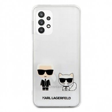 Akcija! Originalus Karl Lagerfeld dėklas KLHCA32CKTR A326 A32 5G Permatomas Karl & Choupette 2 Akcija! Originalus Karl Lagerfeld dėklas KLHCA32CKTR A326 A32 5G Permatomas Karl & Choupette 2