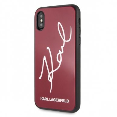 Originalus Karl Lagerfeld Dėklas Klhci8Dlksre Iphone 7/ Iphone 8/ Iphone Se 2020 Raudonas Hard Case Signature Glitter 1