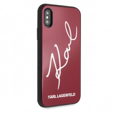 Originalus Karl Lagerfeld Dėklas Klhci8Dlksre Iphone 7/ Iphone 8/ Iphone Se 2020 Raudonas Hard Case Signature Glitter 4