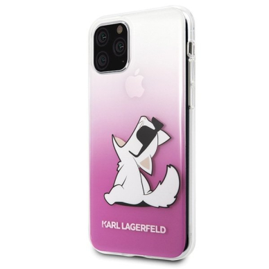 Karl Lagerfeld KLHCN58CFNRCPI iPhone 11 Pro hardcase różowy/pink Choupette Fun 1