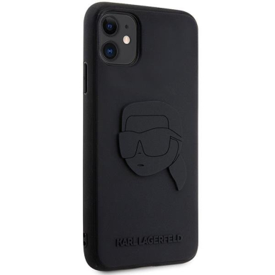 Dėklas Karl Lagerfeld Rubber Karl Head 3D KLHCN613DRKNK iPhone 11 / Xr Juodas 3