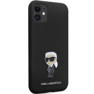 Originalus dėklas Karl Lagerfeld KLHCN61SMHKNPK case skirta iPhone 11 / Xr - Juodas Silicone Ikonik Metal Pin 3 Originalus dėklas Karl Lagerfeld KLHCN61SMHKNPK case skirta iPhone 11 / Xr - Juodas Silicone Ikonik Metal Pin 3