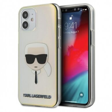 Originalus Karl Lagerfeld Dėklas Klhcp12Spckhml Iphone 12 Mini 5,4" Spalvotas Iridescent Karl`S Head Originalus Karl Lagerfeld Dėklas Klhcp12Spckhml Iphone 12 Mini 5,4" Spalvotas Iridescent Karl`S Head